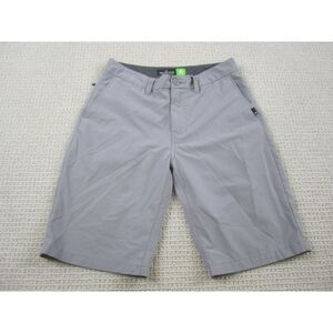 Quiksilver Shorts Teens 28/14 Gray‎ Amphibian Khaki Chino Flat Front Pockets